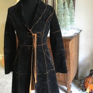 Suede Gothic Long Coat